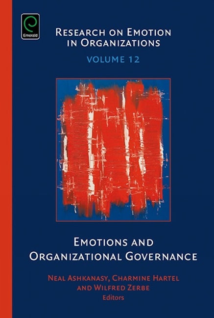 Book cover image for Emotions and Organizational Governance ISBN: 9781785609985